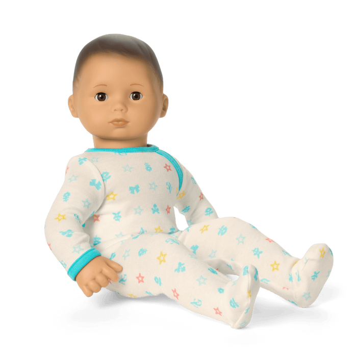 Bitty Baby® Doll #4 with black hair in Pastel Blue V1