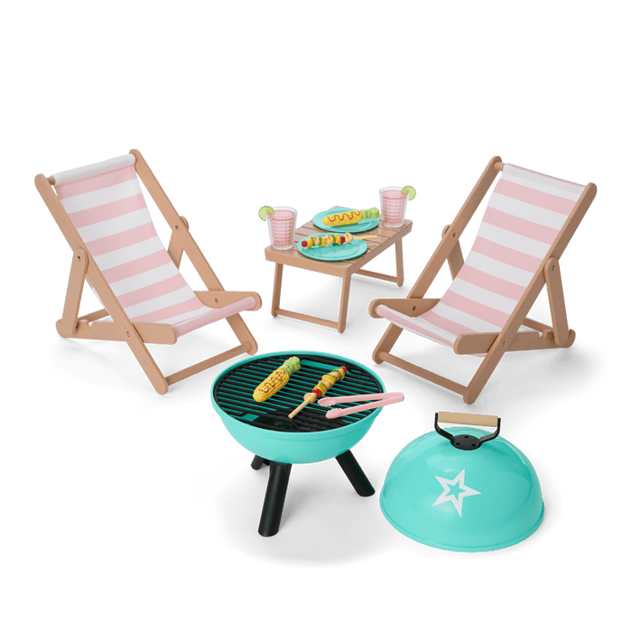 Raquel's™ Beach Chairs & Barbecue Set for 18-inch Dolls (Girl of the Year™ 2026) S0