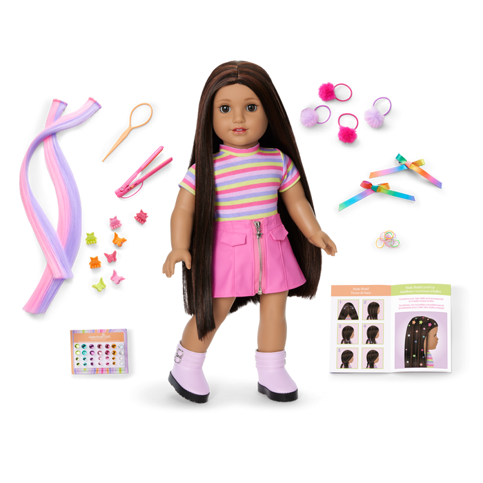 Long Hair Looks™ by Truly Me™ 18-inch Doll #134 & hair accessories V0