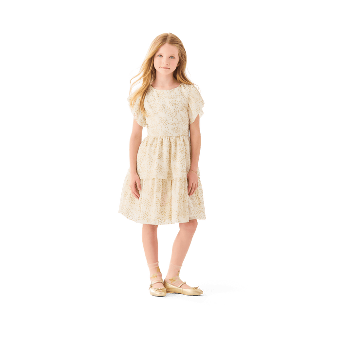 American Girl® x Janie and Jack Sparkly Cream Celebration Dress for Little Girls & Girls Z4
