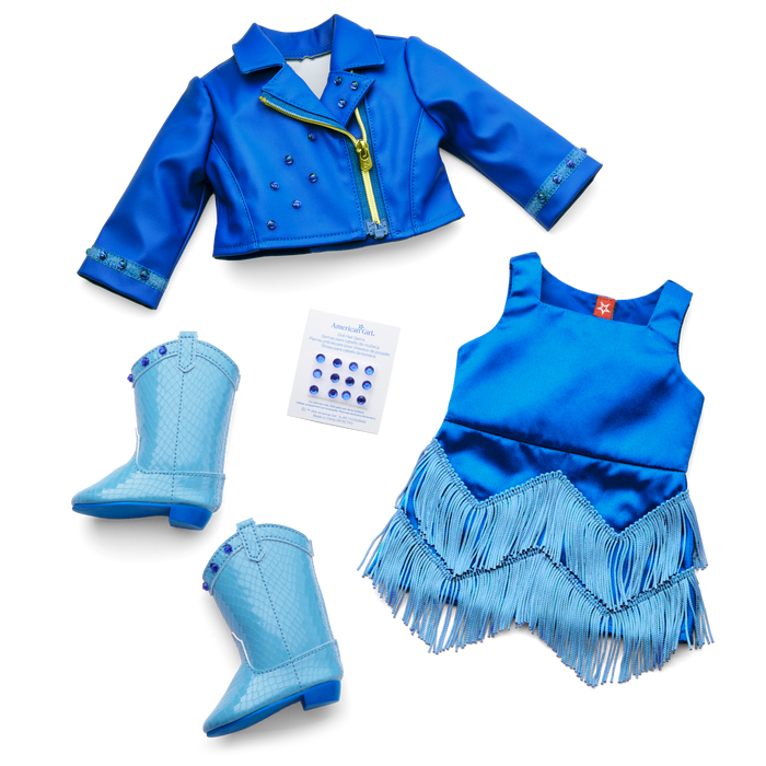 September Sapphire Sparkle Outfit for 18-inch Dolls V2