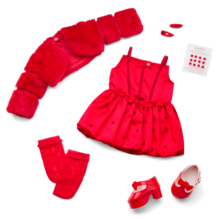 July Ruby Beauty Outfit for 18-inch Dolls Y4