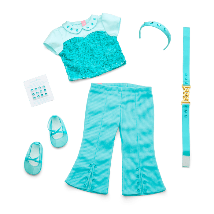 March Aquamarine Dream Outfit for 18-inch Dolls V9