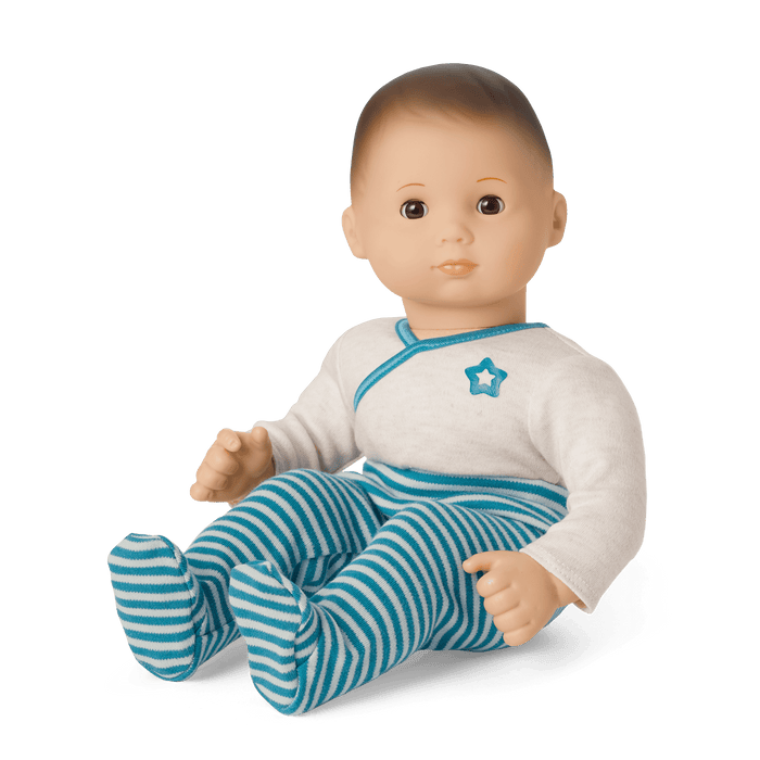 Bitty Baby® Doll #2 with brown hair in Soft Blue X6