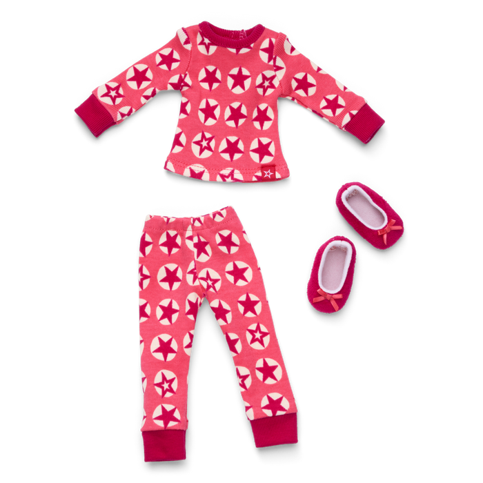 American Girl® x Hanna Andersson Berry Bright Stars Pajamas for 14.5-inch Dolls W8
