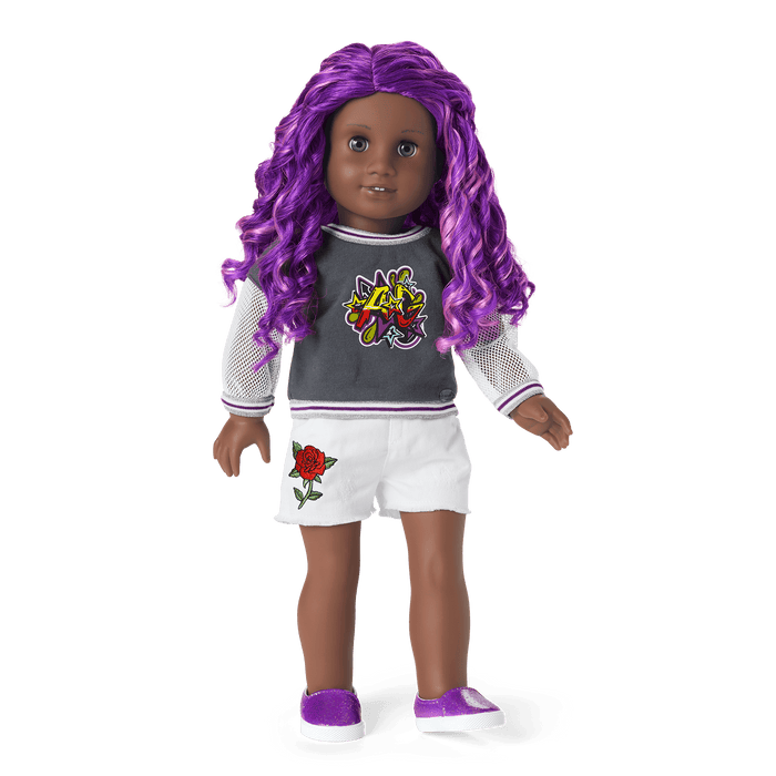 Truly Me™ 18-inch Doll #91 with curly purple hair Z9