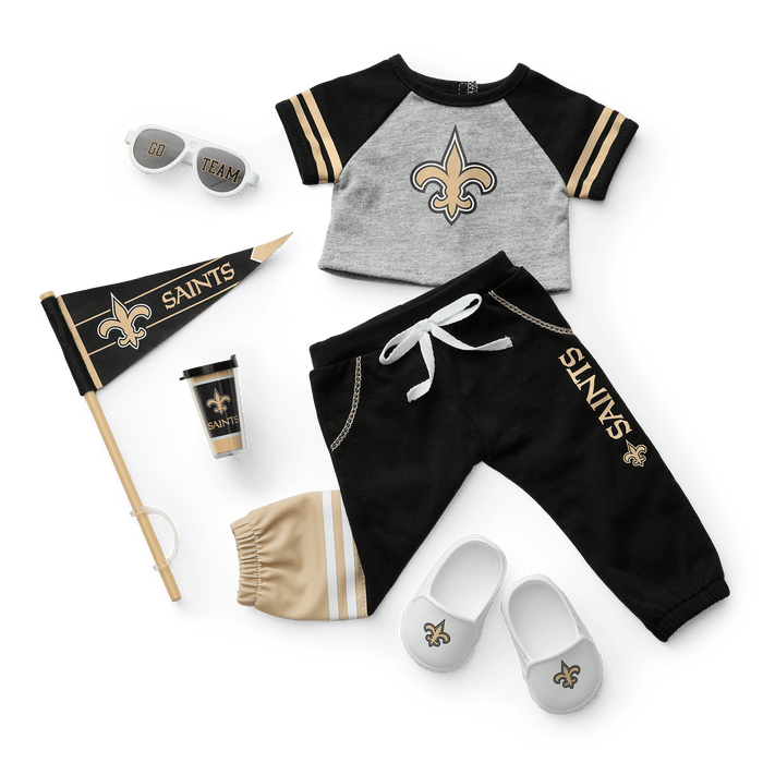 American Girl® x NFL New Orleans Saints Fan Outfit & Accessories for 18-inch Dolls S2