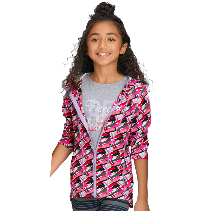 Feeling Fierce Print Jacket for Girls X6