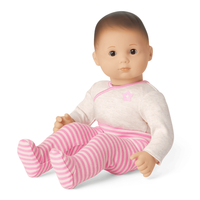 Bitty Baby® Doll #2 with brown hair in Pretty Pink X8