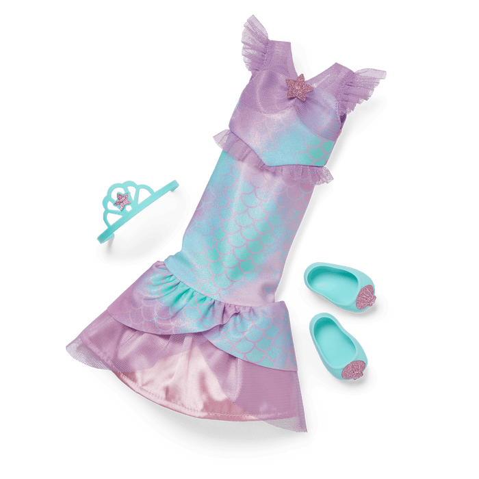 2-in-1 Sparkly Mermaid Outfit for WellieWishers™ Dolls U5