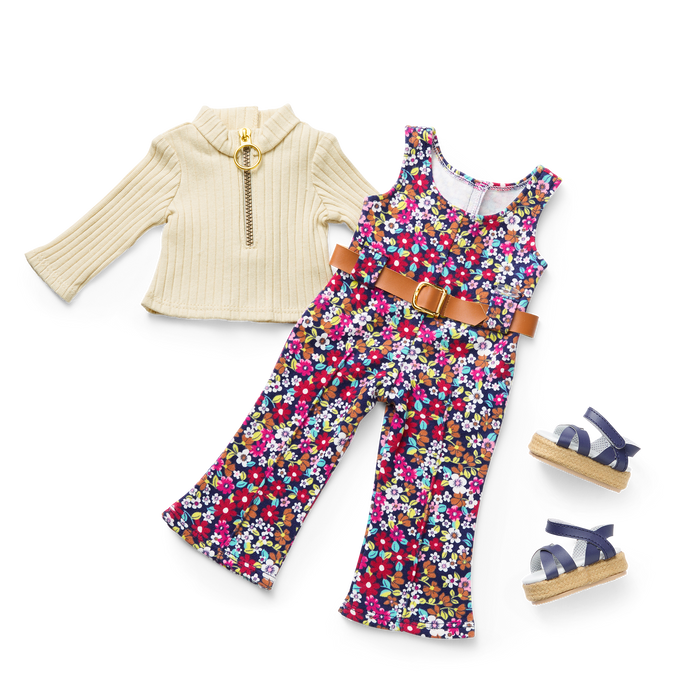 Julie’s™ Floral Jumpsuit for 18-inch Dolls (Historical Characters) X9