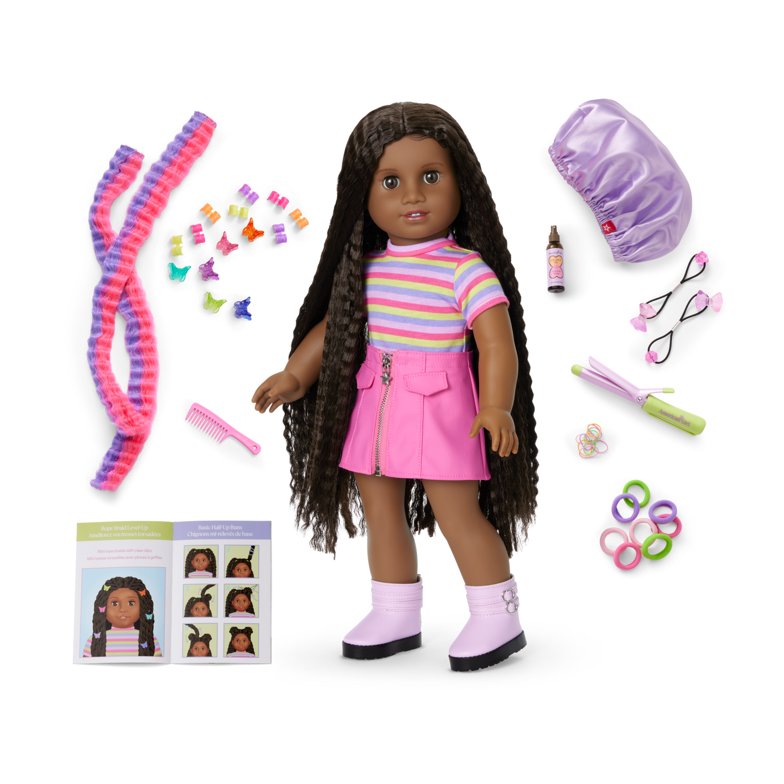 Long Hair Looks™ by Truly Me™ 18-inch Doll #135 & hair accessories W6