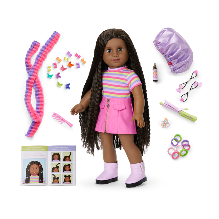 Long Hair Looks™ by Truly Me™ 18-inch Doll #135 & hair accessories W6