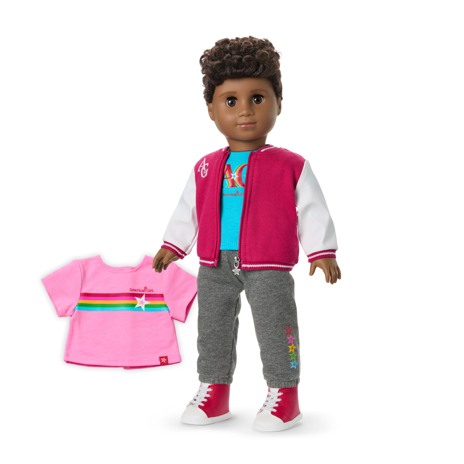 Truly Me™ 18-inch Doll #113 with curly dark-brown hair V6
