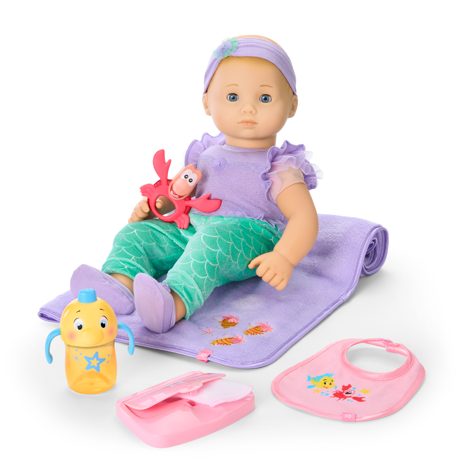 Disney Princess Ariel Cuddle & Care Set with Bitty Baby® Doll by American Girl® U5