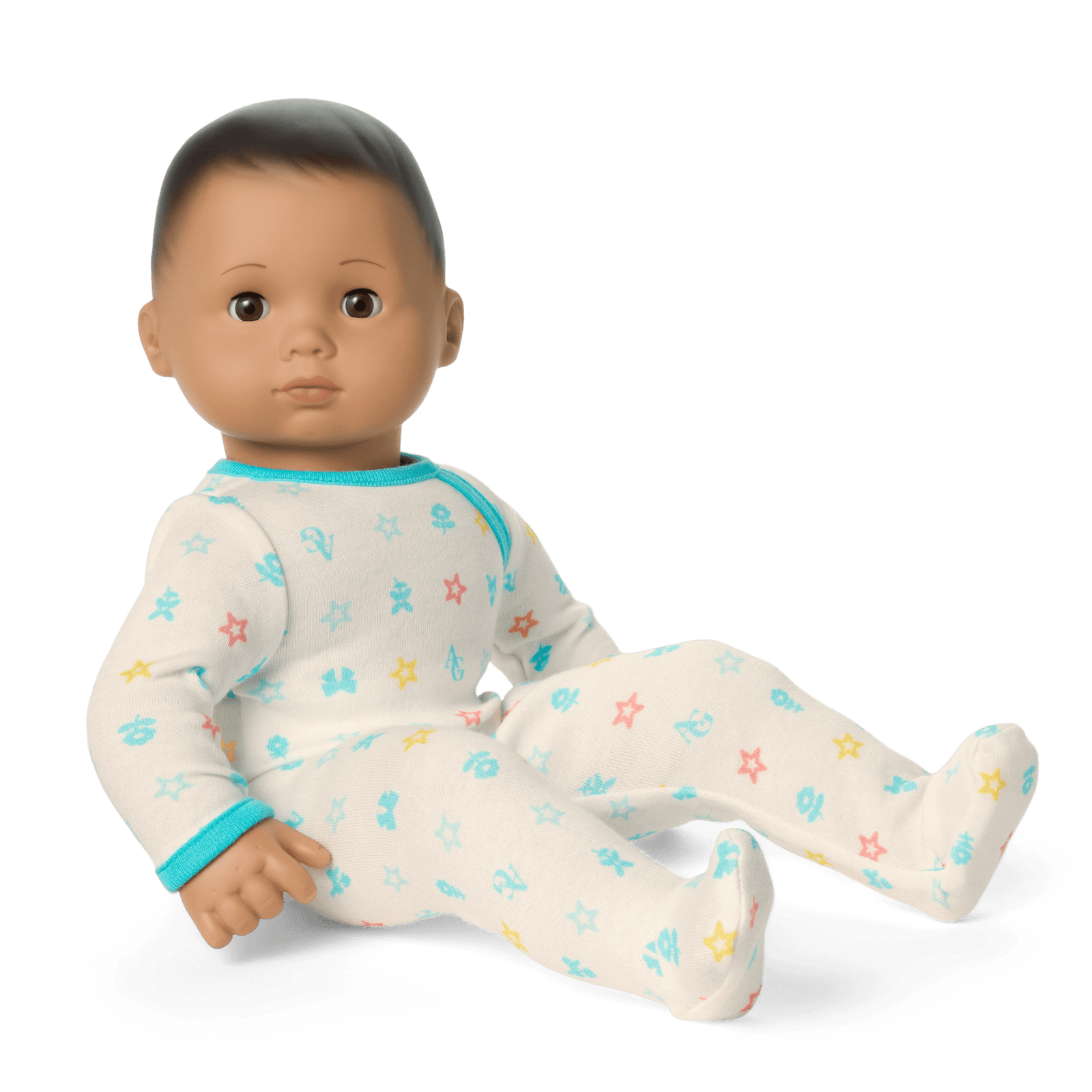 Bitty Baby® Doll #5 with dark-brown hair in Pastel Blue X2