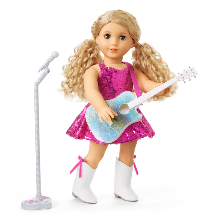 American Girl® x Megan Moroney Stage Outfit, Guitar & Mic Stand for 18-inch Dolls Z5