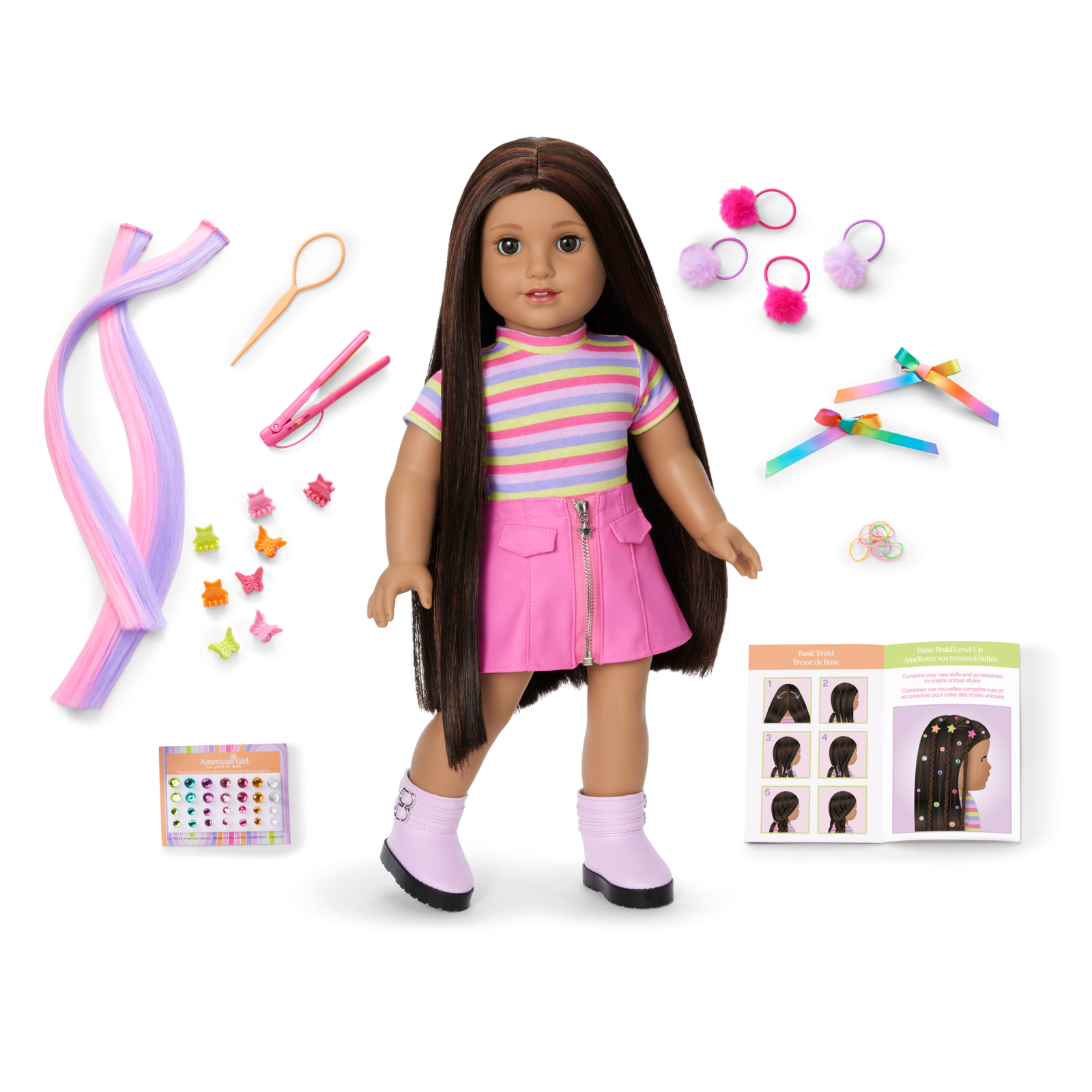 Long Hair Looks™ by Truly Me™ 18-inch Doll #134 & hair accessories V0