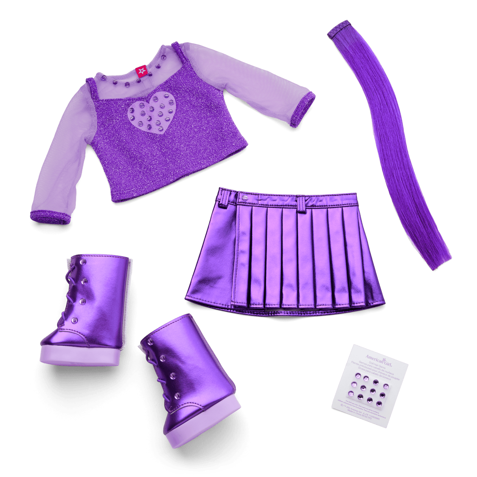 February Amethyst Bliss Outfit for 18-inch Dolls U1