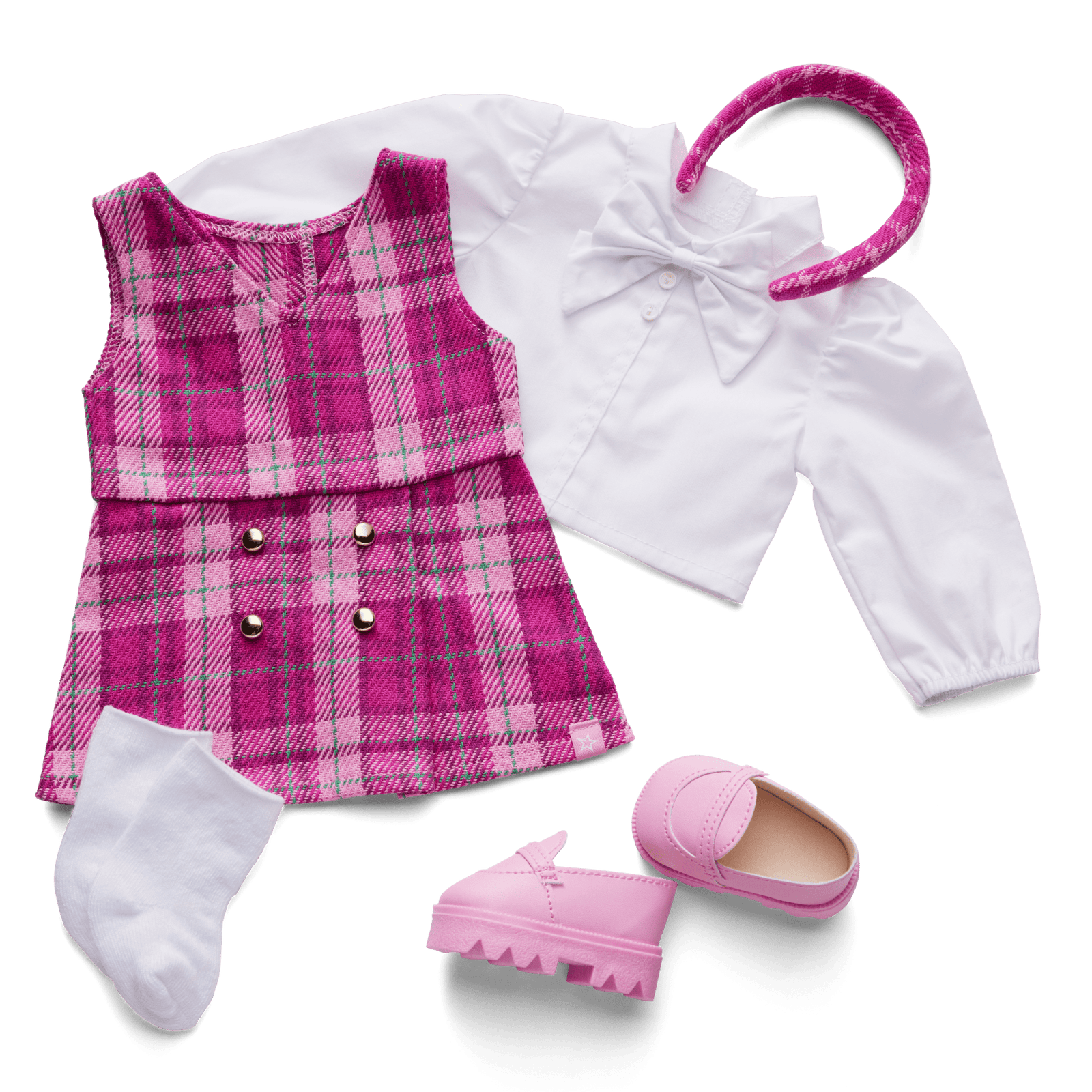 Pink & Preppy Outfit for 18-inch Dolls Z0
