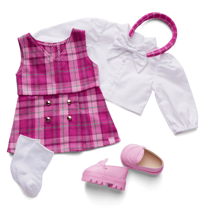 Pink & Preppy Outfit for 18-inch Dolls Z0