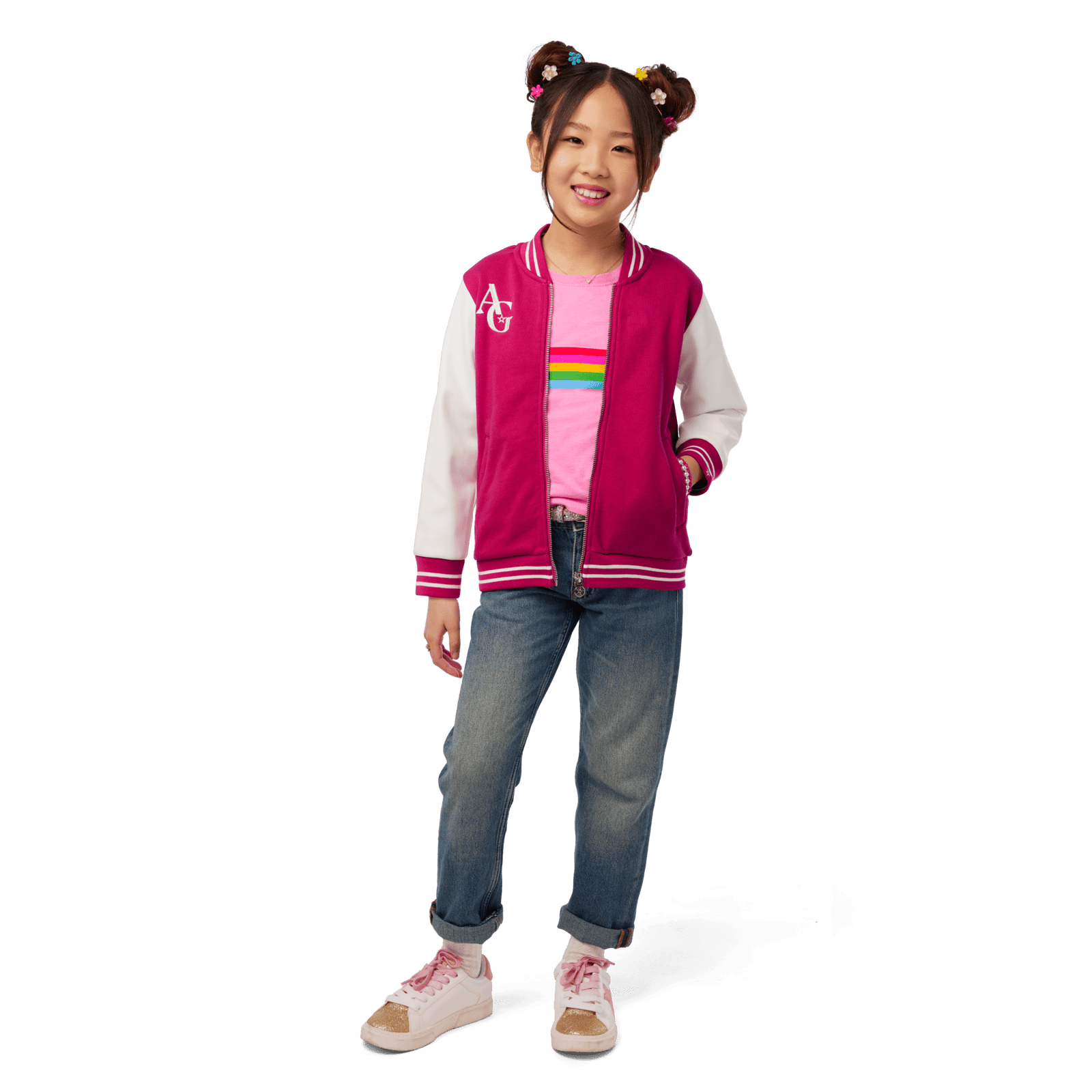 AG™ Star Squad Varsity Jacket for Girls W3