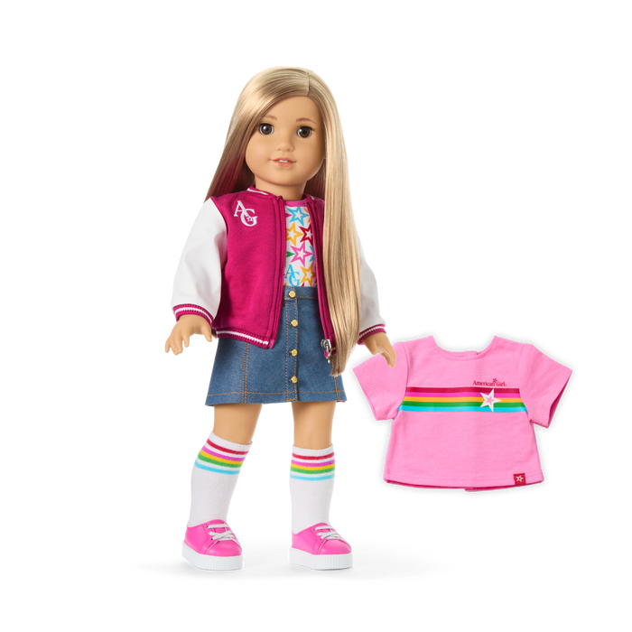 Truly Me™ 18-inch Doll #131 with straight blonde hair T4