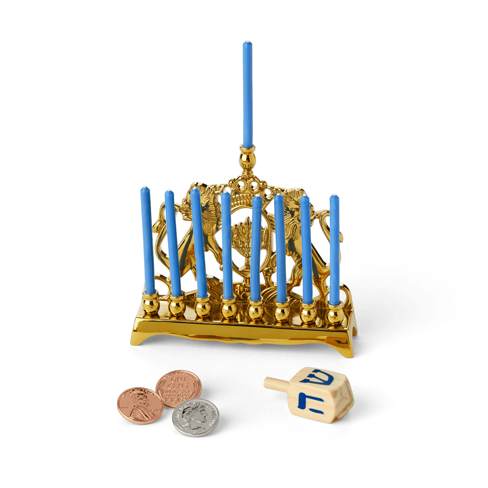 Rebecca’s™ Menorah & Dreidel Set for 18-inch Dolls (Historical Characters) W6