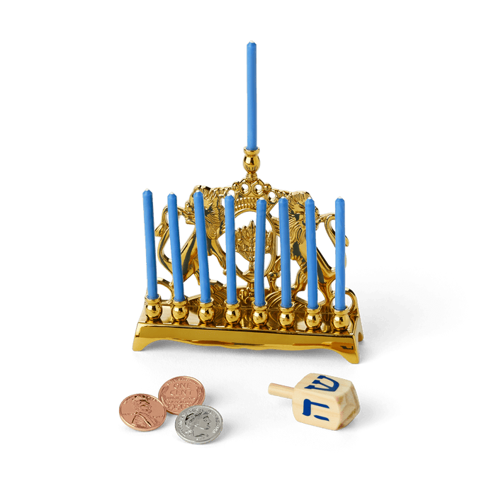 Rebecca’s™ Menorah & Dreidel Set for 18-inch Dolls (Historical Characters) W6