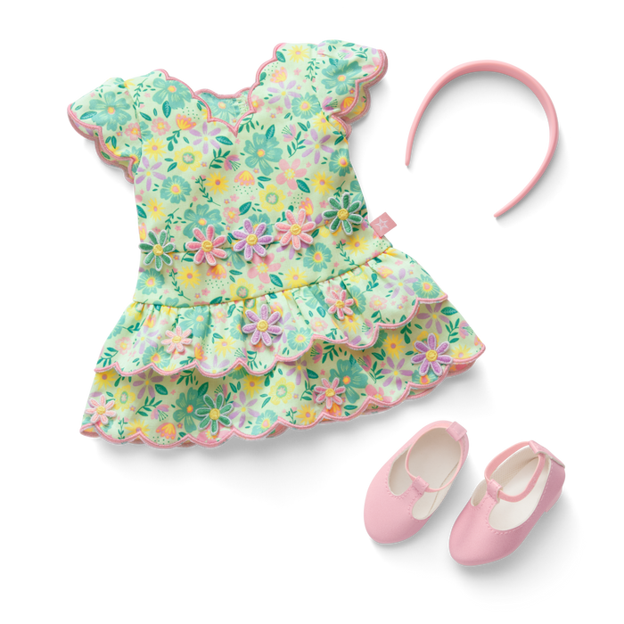 Pastel Petals Dress for 18-inch Dolls Y0