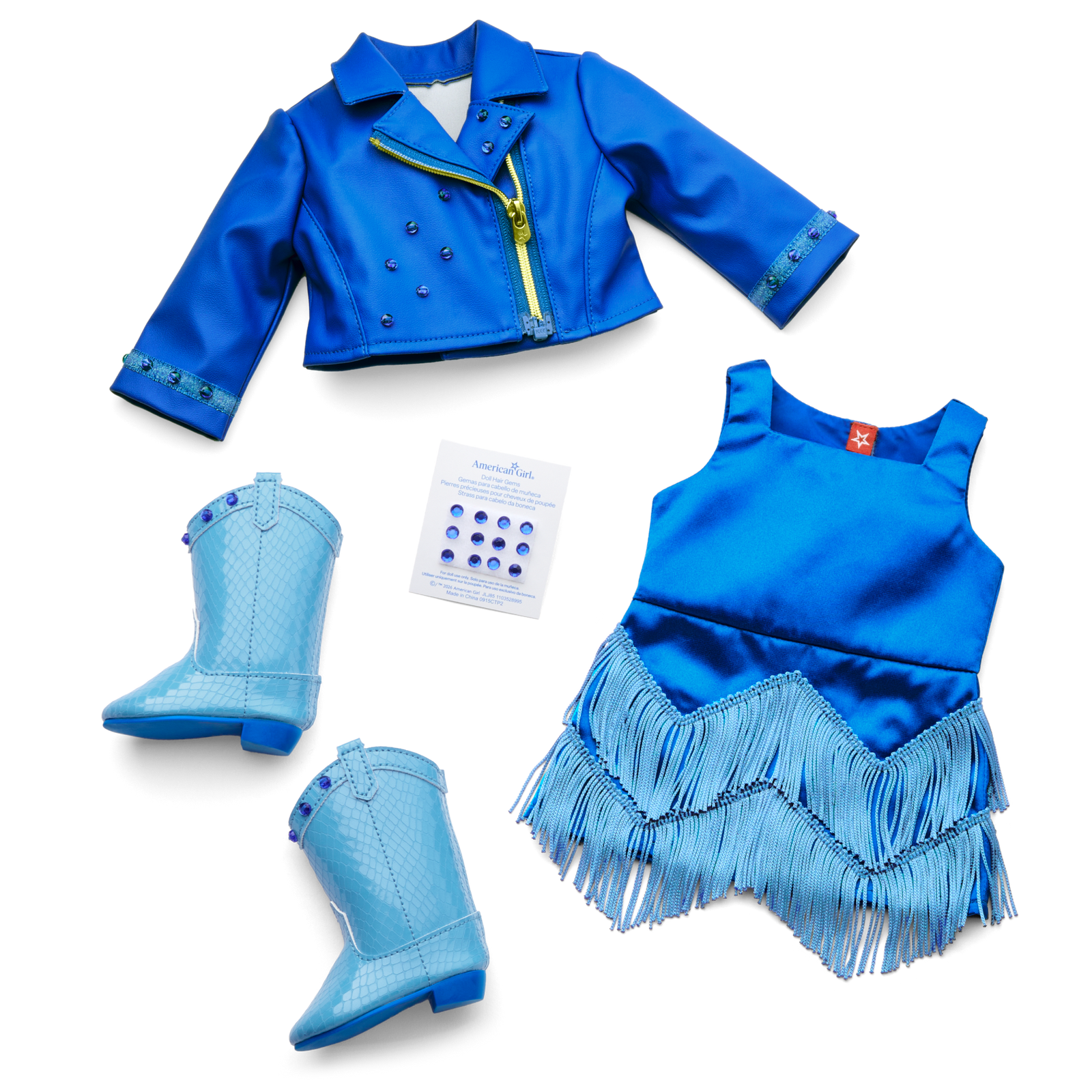 September Sapphire Sparkle Outfit for 18-inch Dolls V2