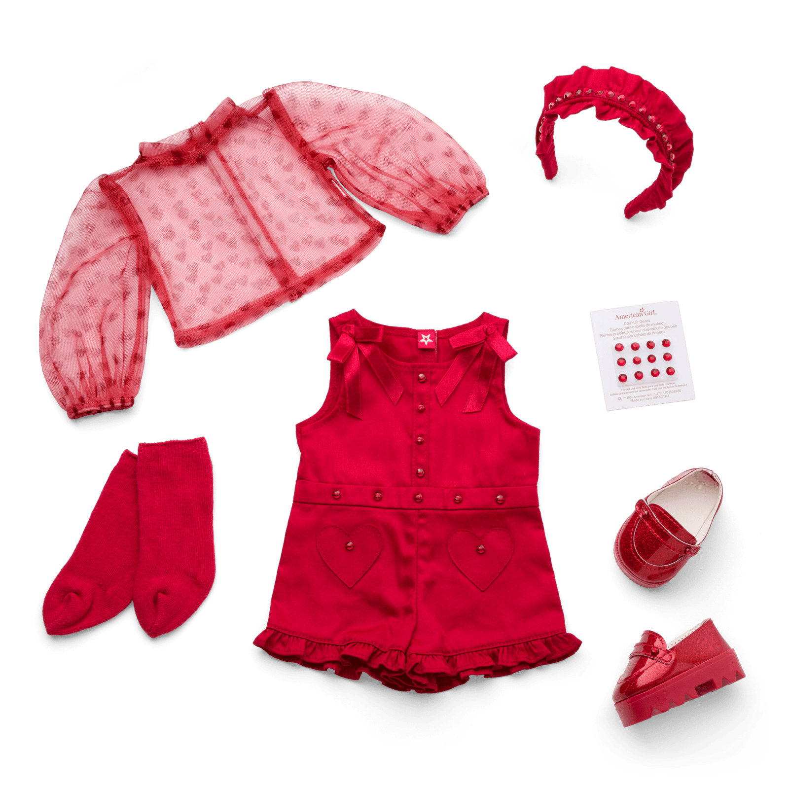 January Garnet Glam Outfit for 18-inch Dolls T7