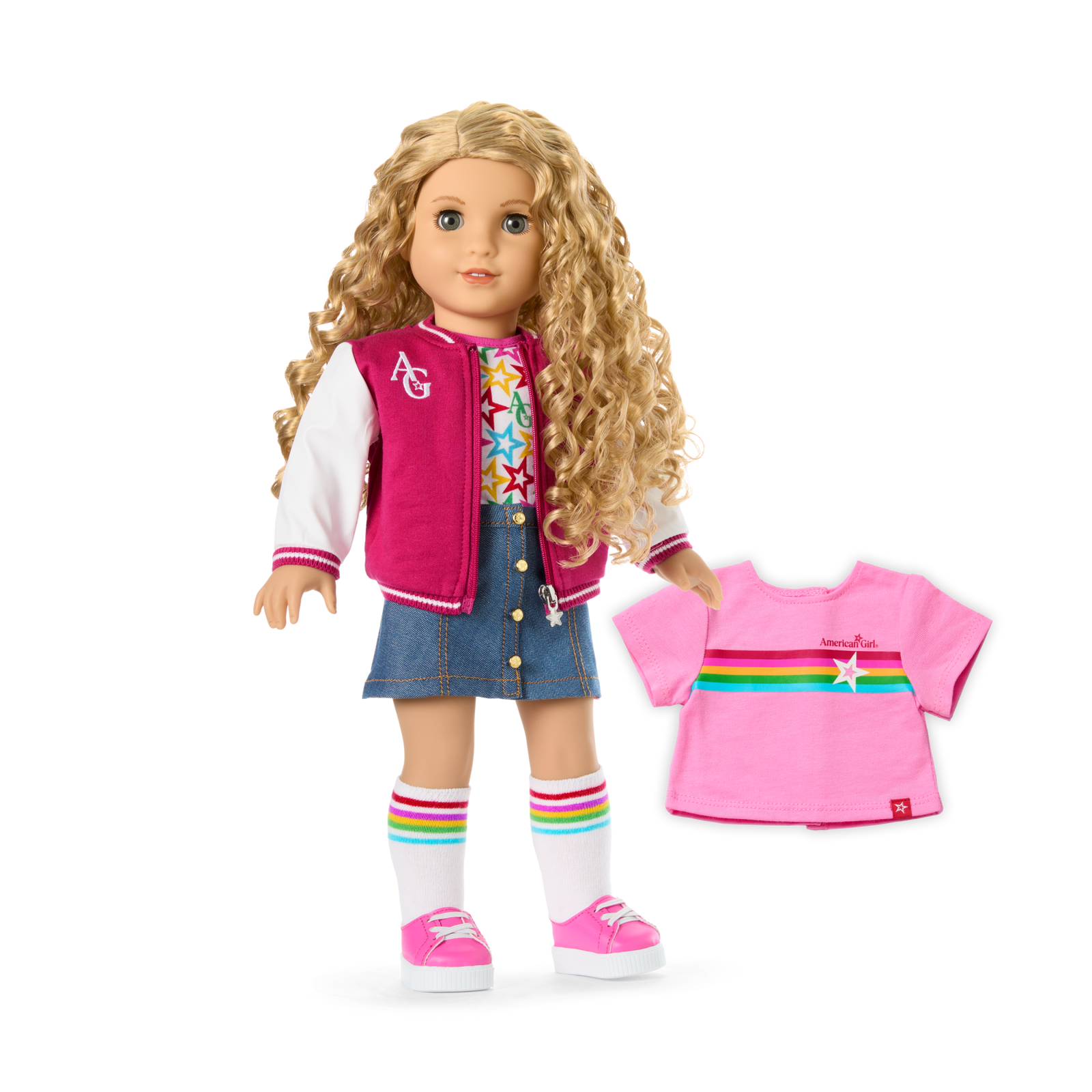 Truly Me™ 18-inch Doll #115 with curly blonde hair W6