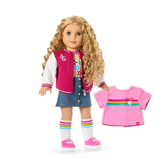 Truly Me™ 18-inch Doll #115 with curly blonde hair W6