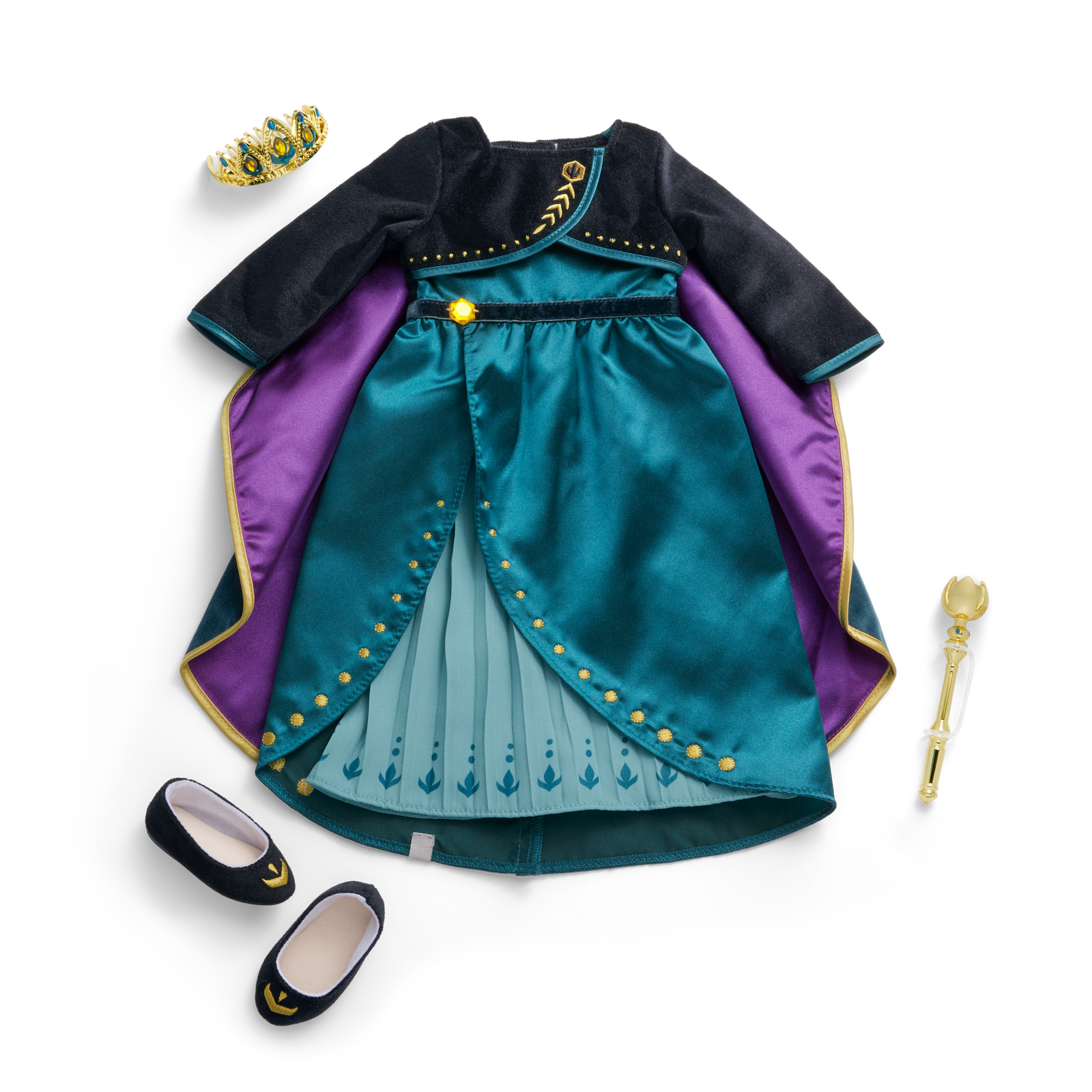 Disney Frozen Queen Anna Outfit & Accessories for 18-inch Dolls by American Girl® W9