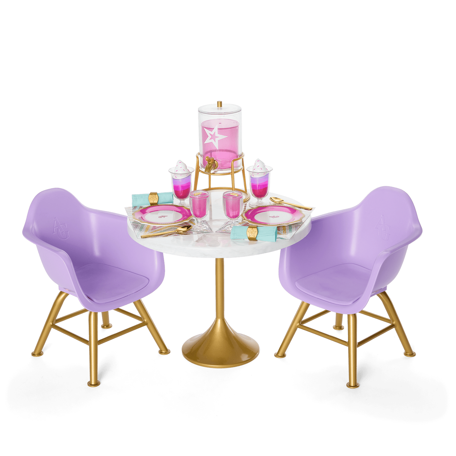 Kitchen Table for Two Set for 18-inch Dolls V8