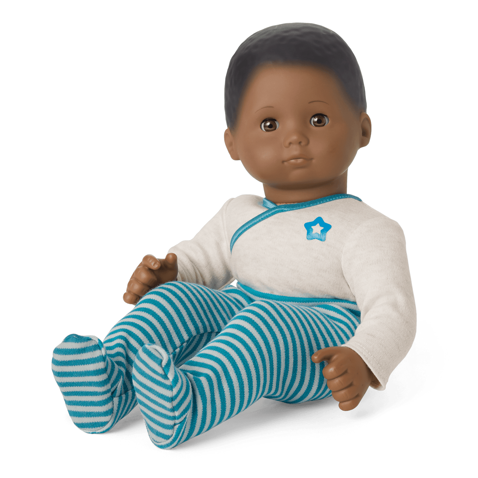 Bitty Baby® Doll #1 with black hair in Soft Blue T8