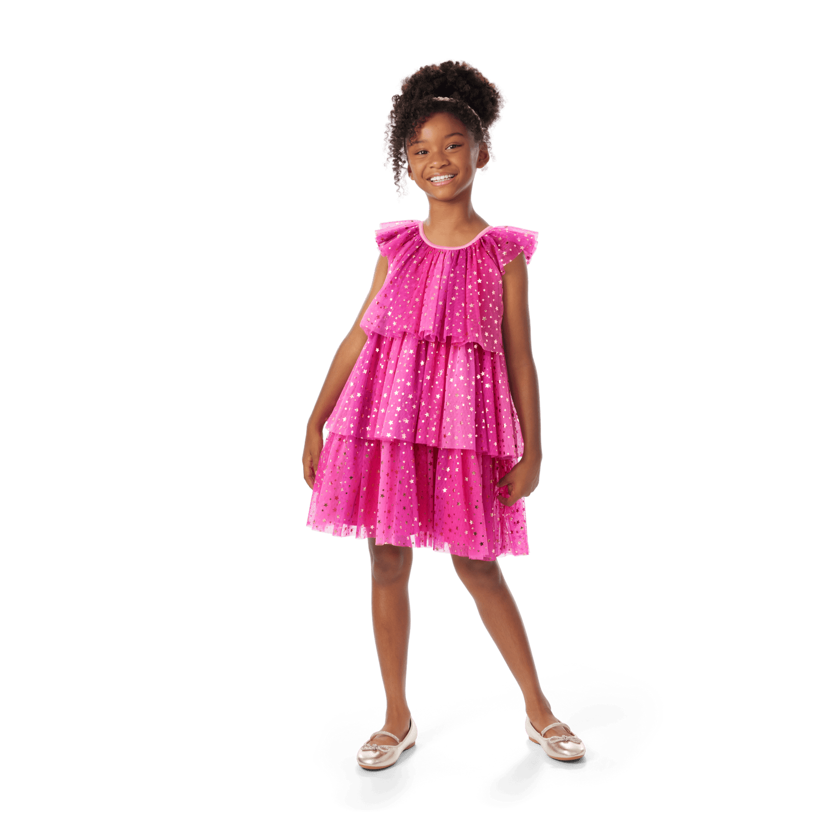 Pink Party-Ready Dress for Girls Z2