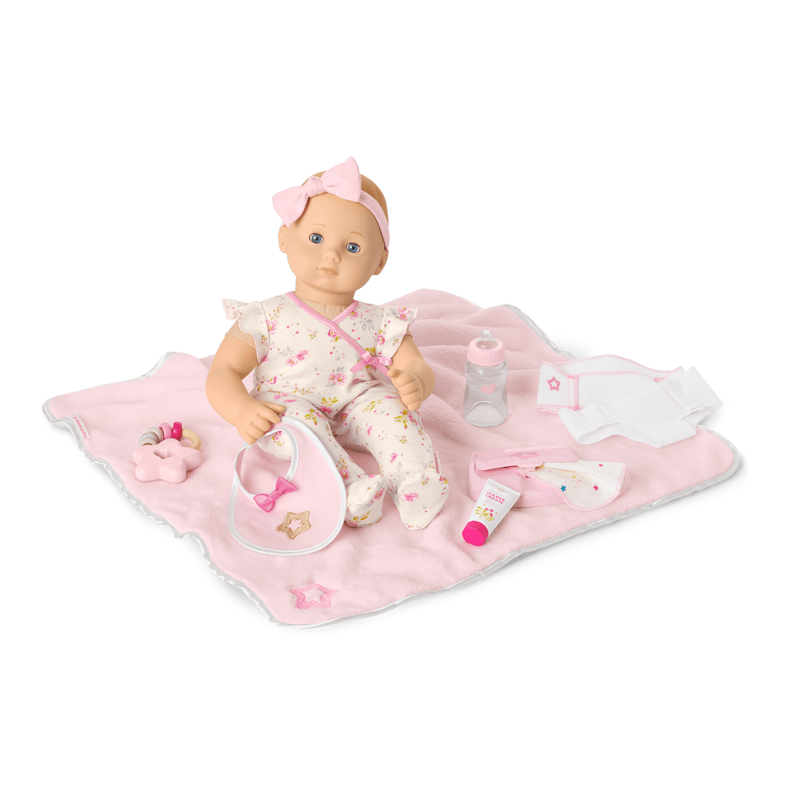 Bitty Baby® Doll #3 with blonde hair Care & Play Set Z7