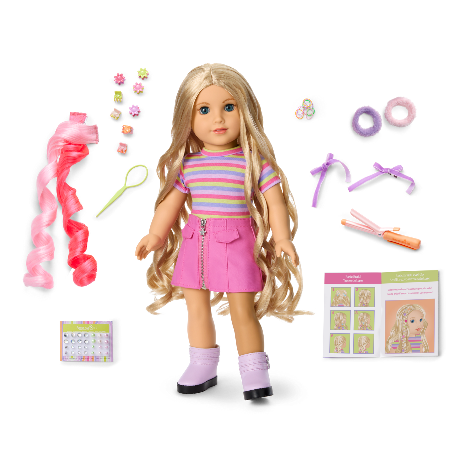 Long Hair Looks™ by Truly Me™ 18-inch Doll #133 & hair accessories S0
