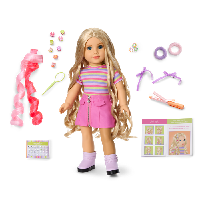 Long Hair Looks™ by Truly Me™ 18-inch Doll #133 & hair accessories S0