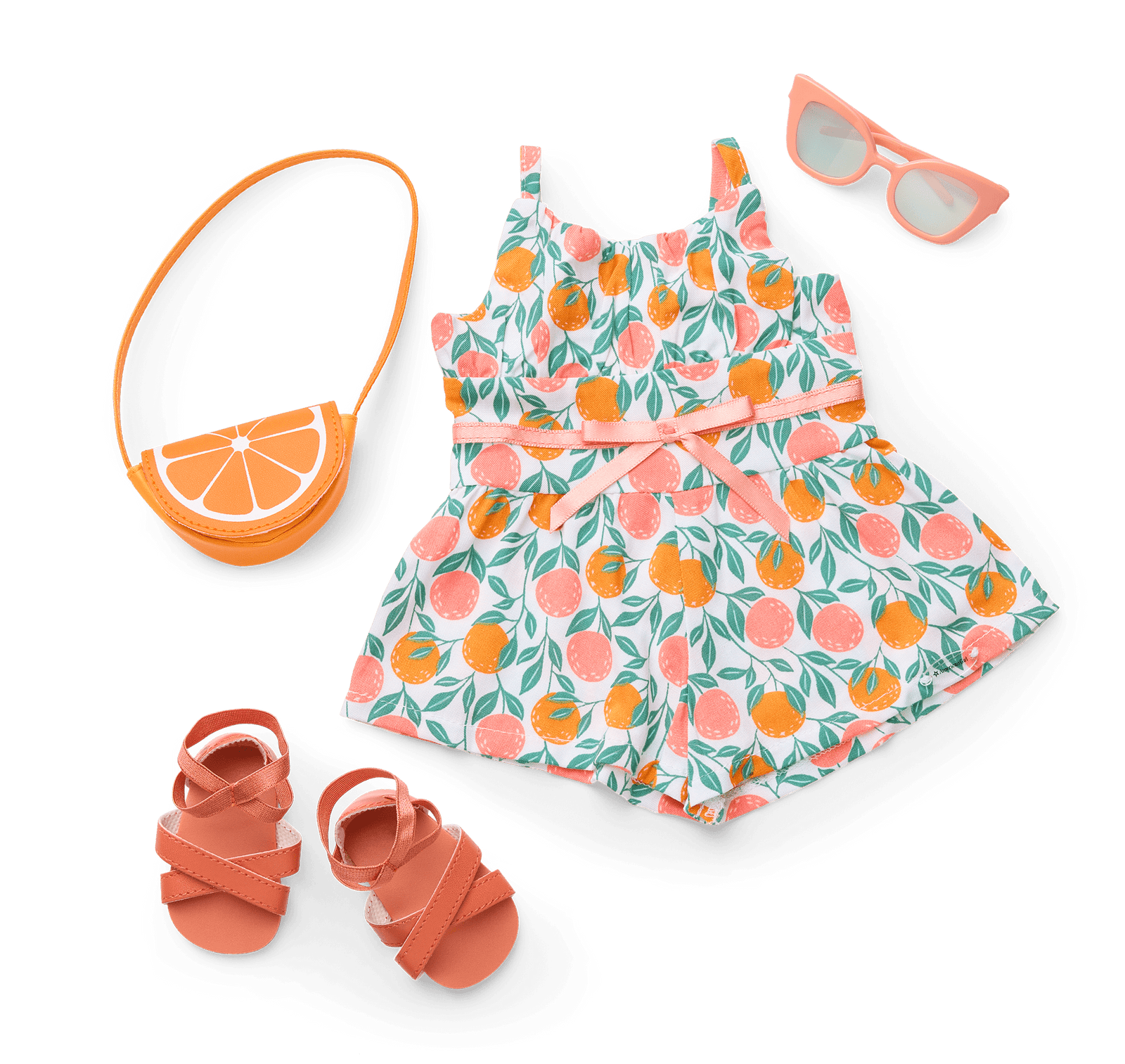 Orange You Glad It's Summer Outfit for 18-inch Dolls U5