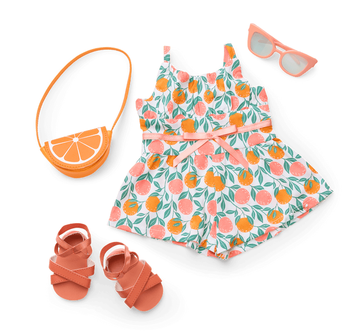 Orange You Glad It's Summer Outfit for 18-inch Dolls U5