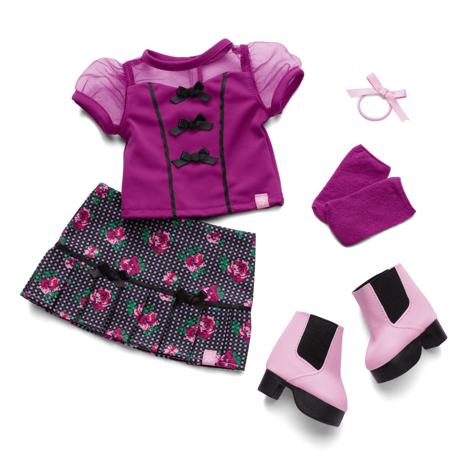 Bows & Blooms Outfit for 18-inch Dolls V6