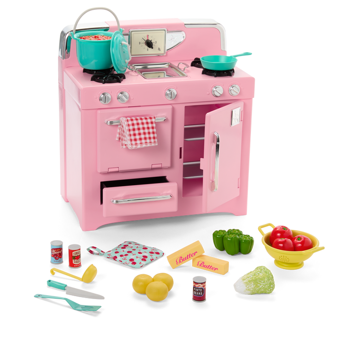 Maryellen’s™ Vintage Stove & Accessories for 18-inch Dolls (Historical Characters) T5