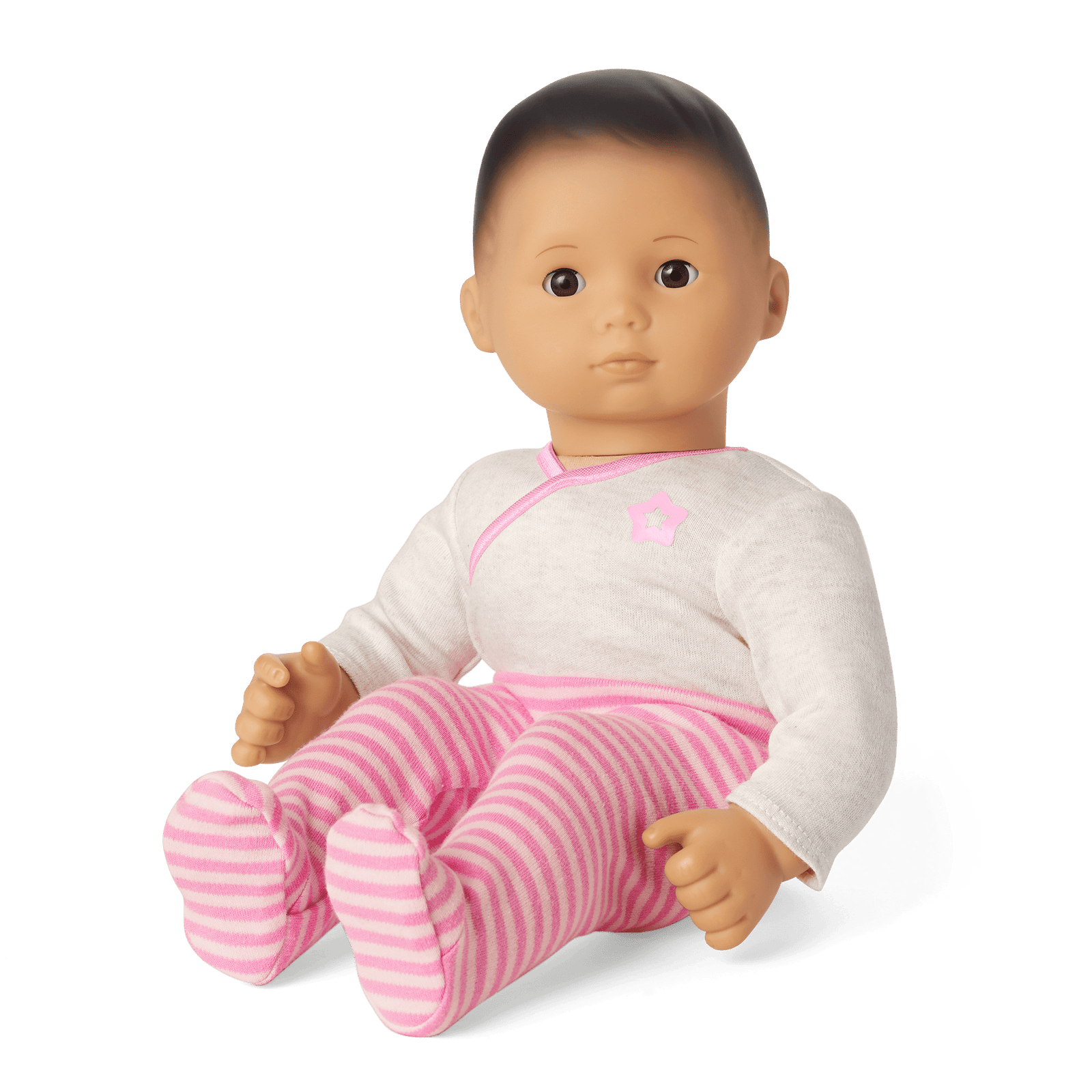 Bitty Baby® Doll #4 with black hair in Pretty Pink V6