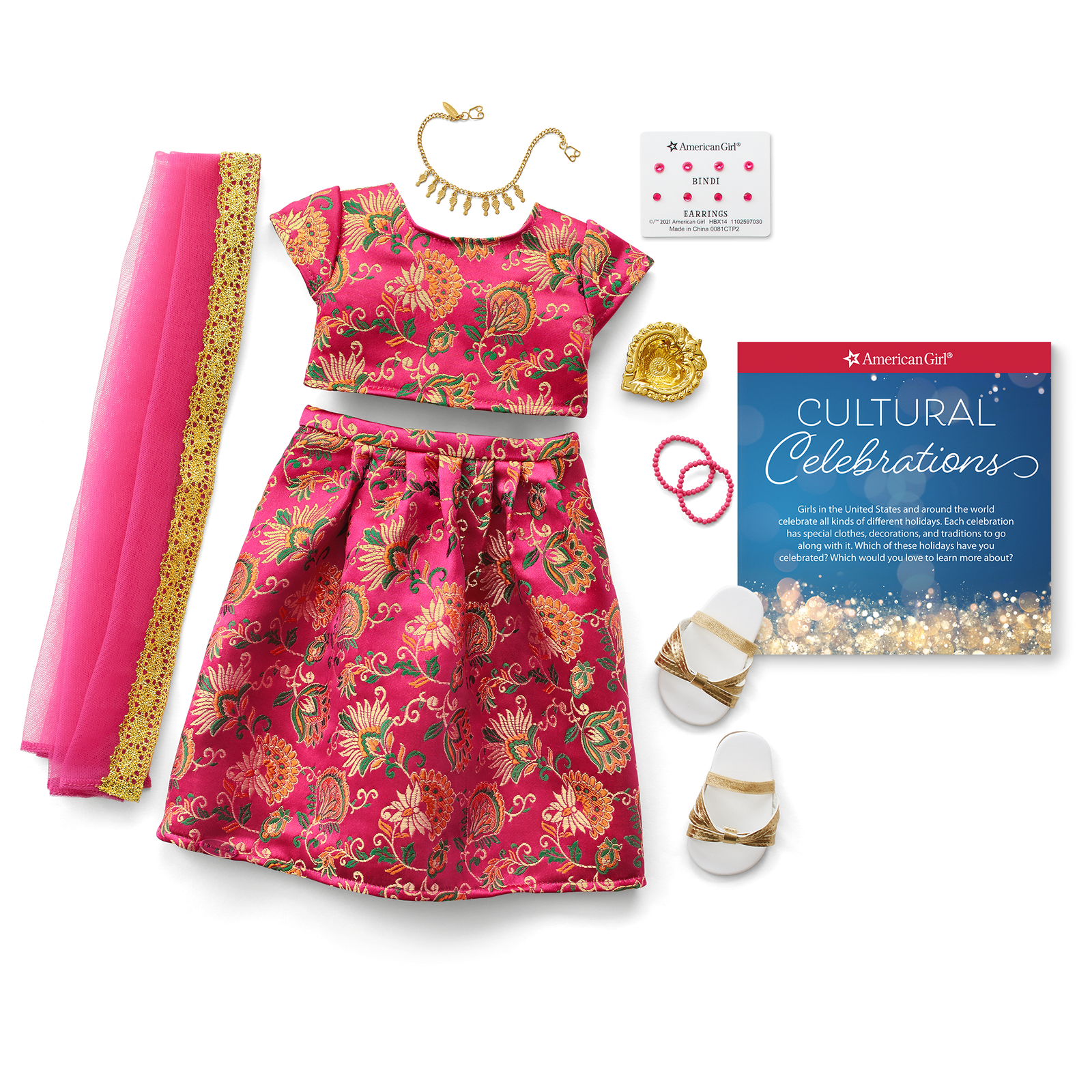 Diwali Celebration Outfit for 18-inch Dolls U5