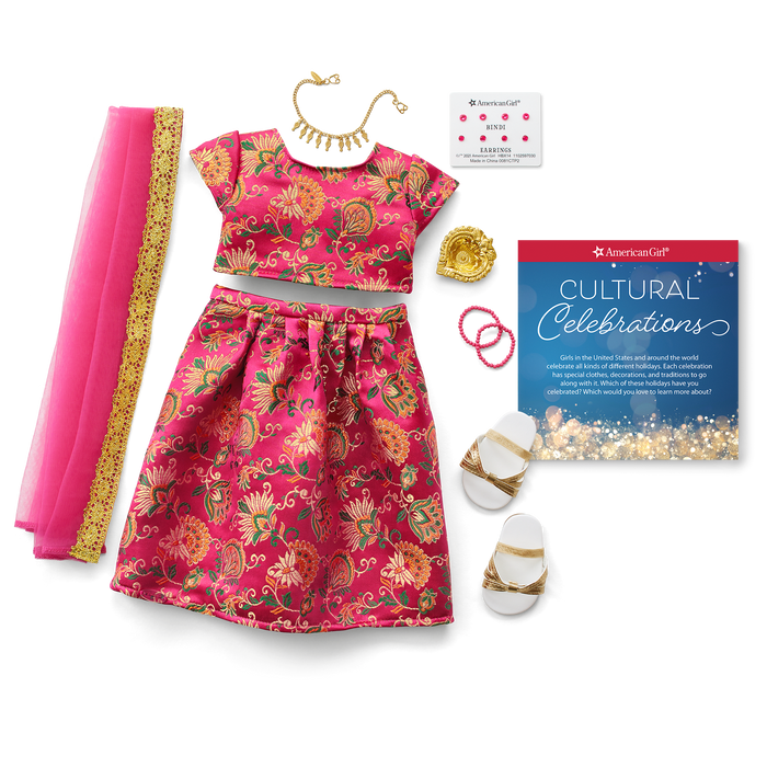 Diwali Celebration Outfit for 18-inch Dolls U5