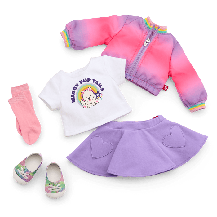 Summer’s™ Waggy Pup Tails™ Outfit for 18-inch Dolls (Girl of the Year™ 2025) V8