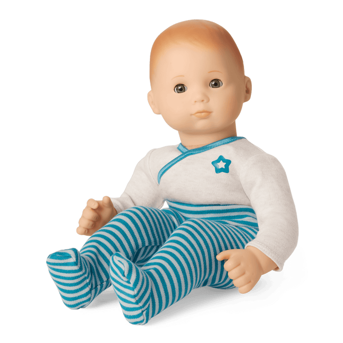 Bitty Baby® Doll #6 with red hair in Soft Blue W9